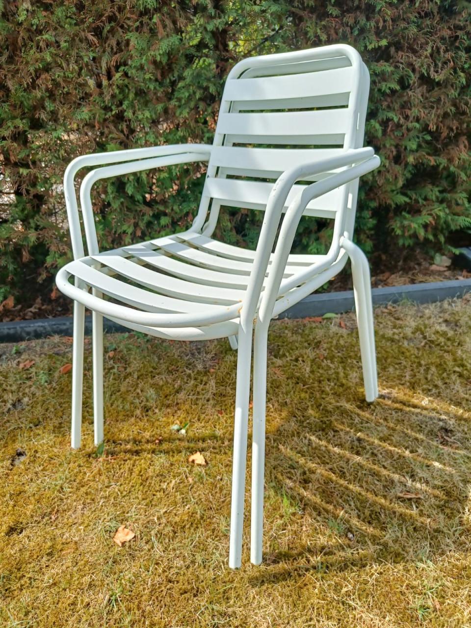 Set van 2 witte tuinstoelen
