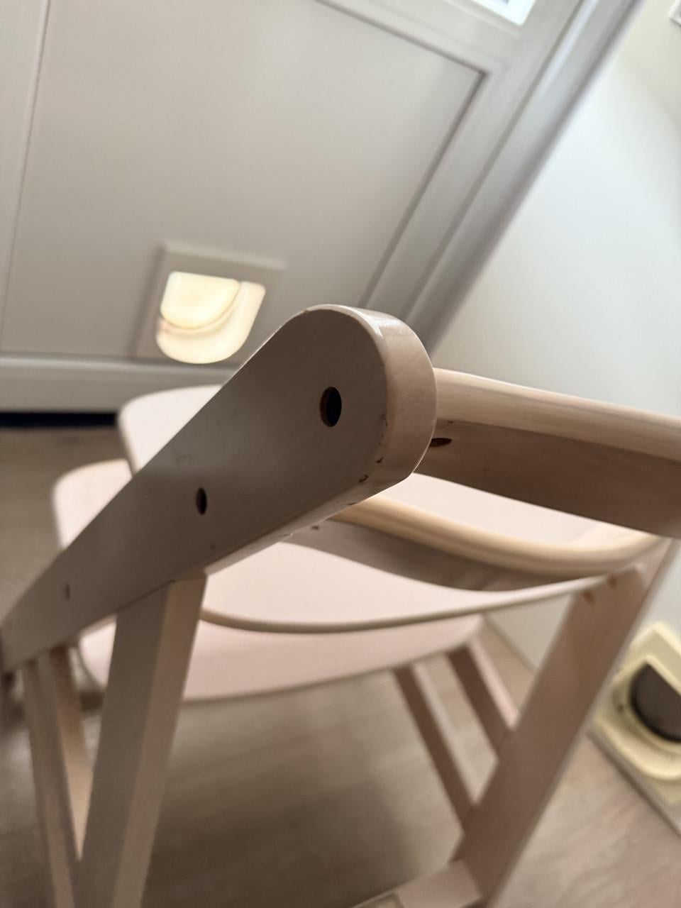 Hauck houten kinderstoel meegroeidtoel whitewash