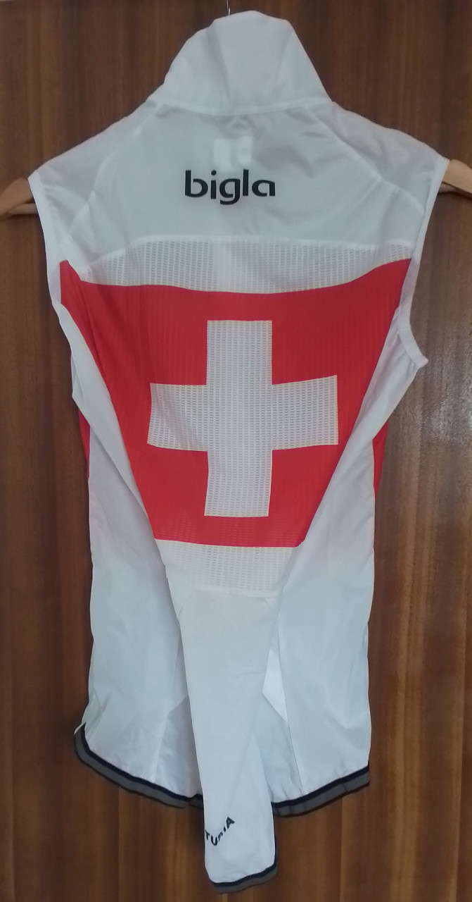 Origineel mouwloos Katusha dames wielrenners shirt maat M.