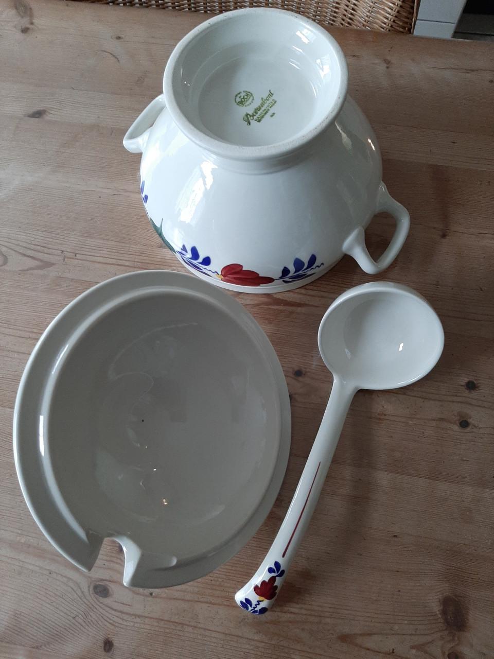 BOERENBONT BOCH - SOEPTERRINE MET SOEPLEPEL - NIEUW