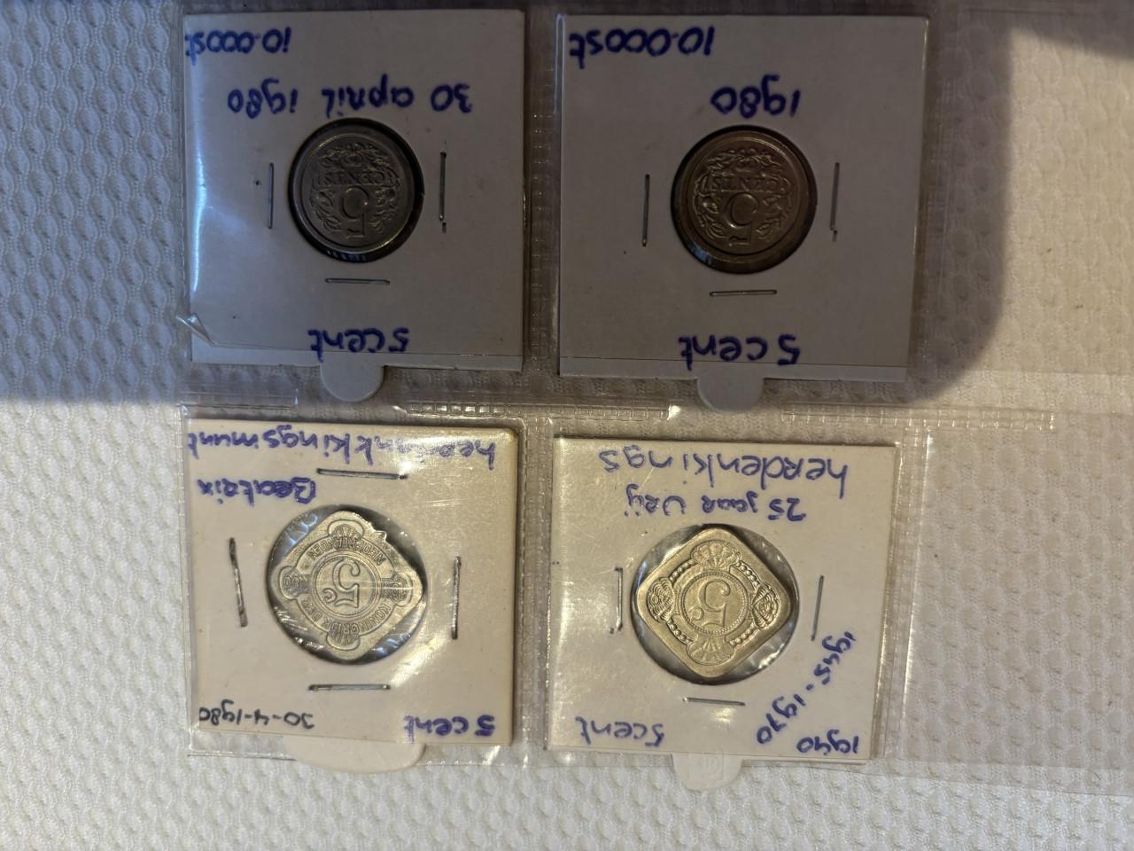 Map Nederlandse munten Beatrix van 1980 tot 2001