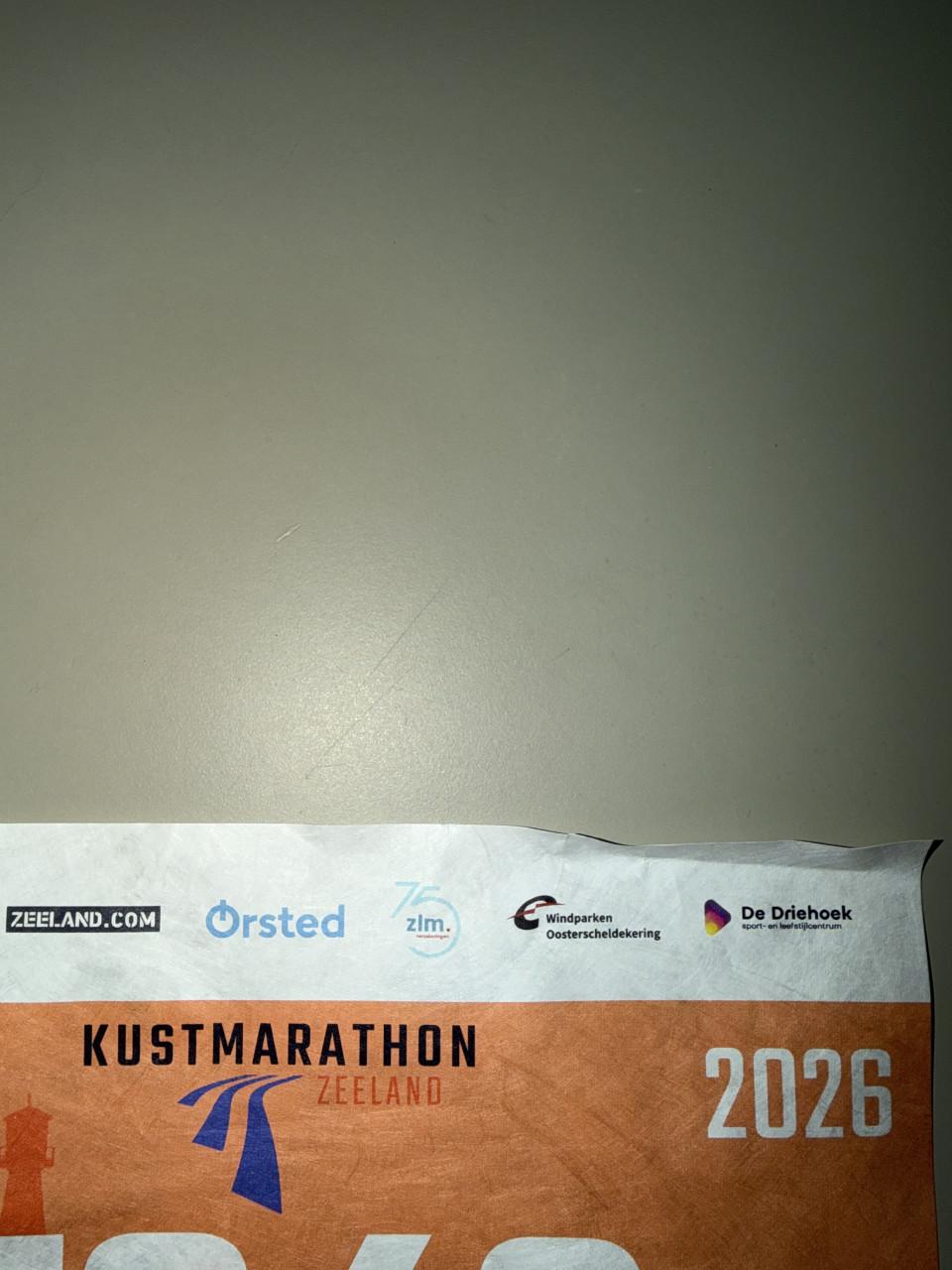 Gereserveerd: Startbewijs wandelmarathon 4 okt