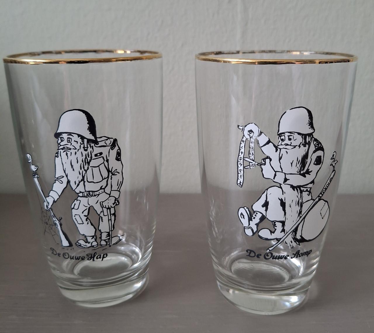 Vintage Defensie Glazen, 6x