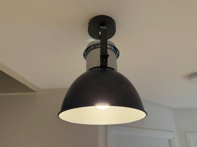 Plafondlamp, metaal / chroom, Industrie-stijl, factory-stijl, scheepslamp