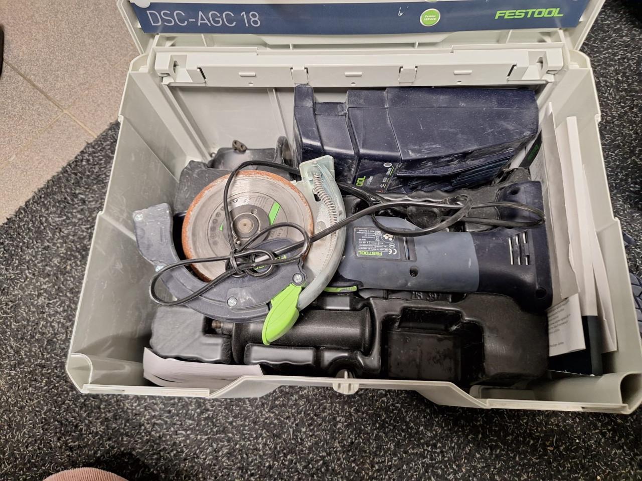 Festool Accuslijptol DSC-AGC18 + stofafzuiging. Weinig gebruikt