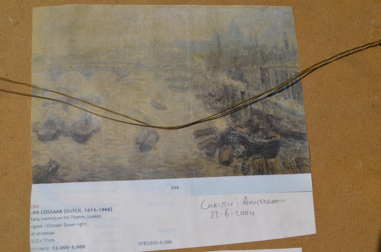 (Jan) Ko Cossaar voorstudie schilderij Thames / Londen?