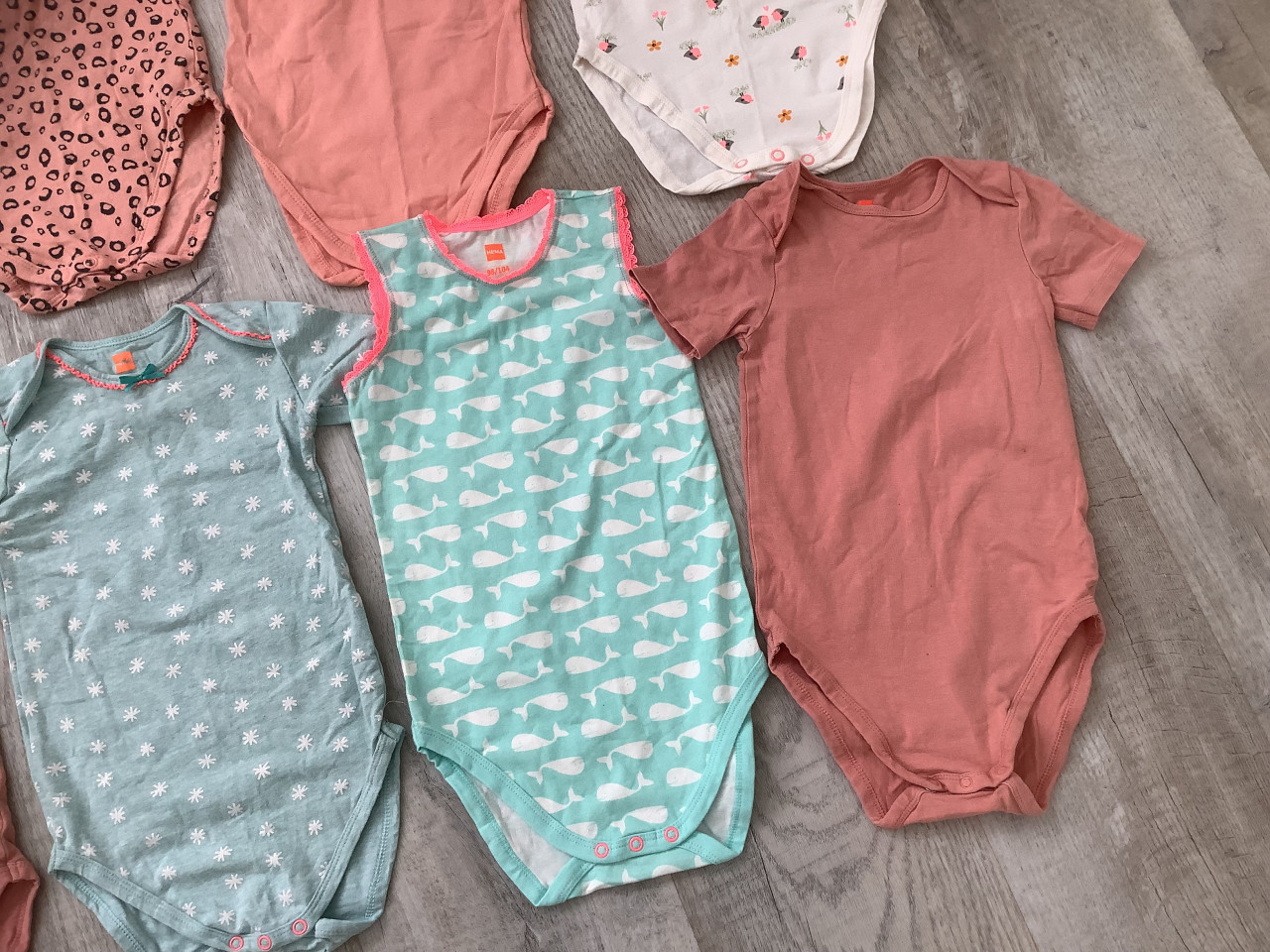 Z.g.a.n. Hema Meisjes Rompers - maat 98/104 - 8 stuks