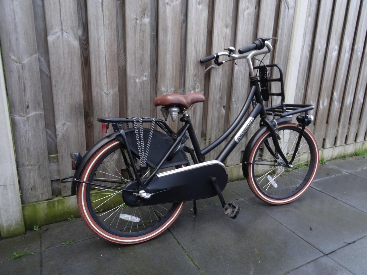 🚲🖤 Popal Daily Dutch 22 inch Meisjesfiets – Zwart