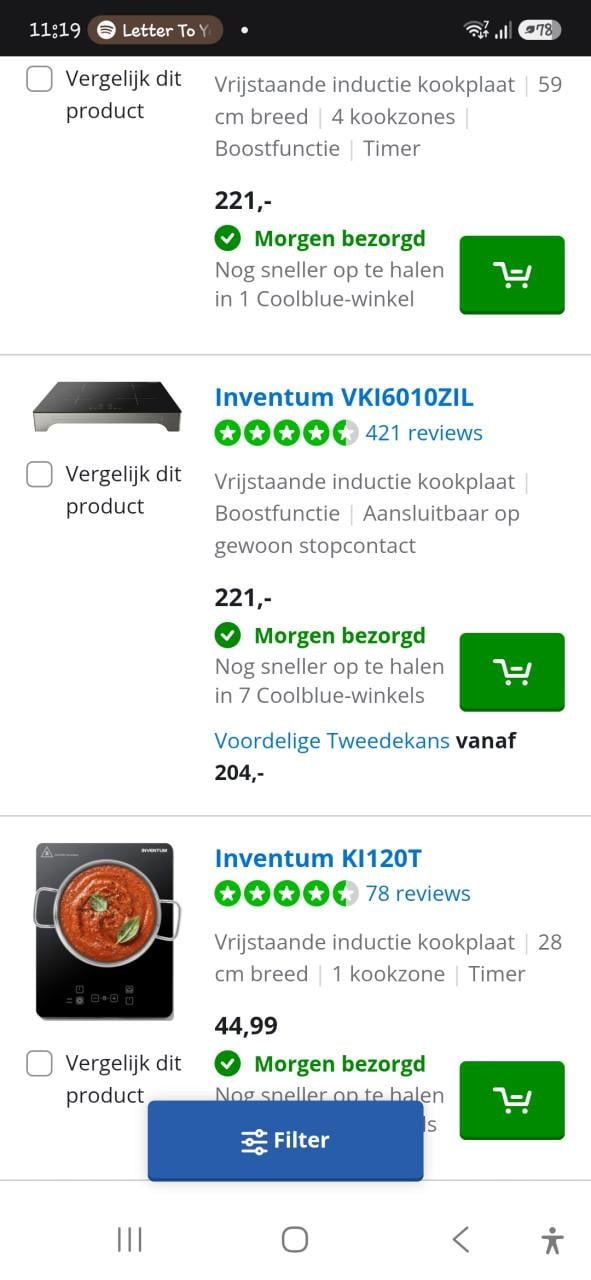 Inductiekookplaat mobiel