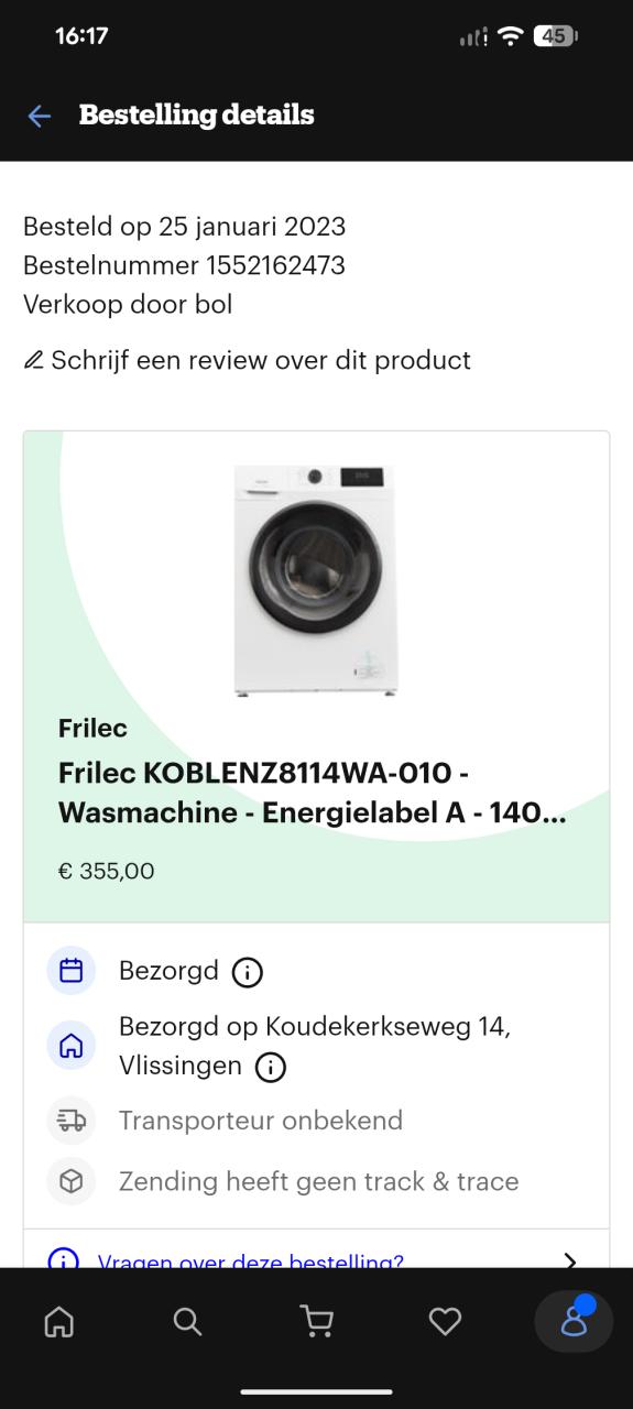 Wasmachine te koop wegens verhuizing