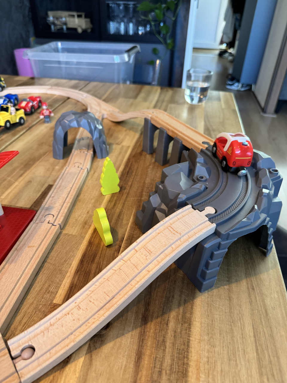 Houten treinbaan