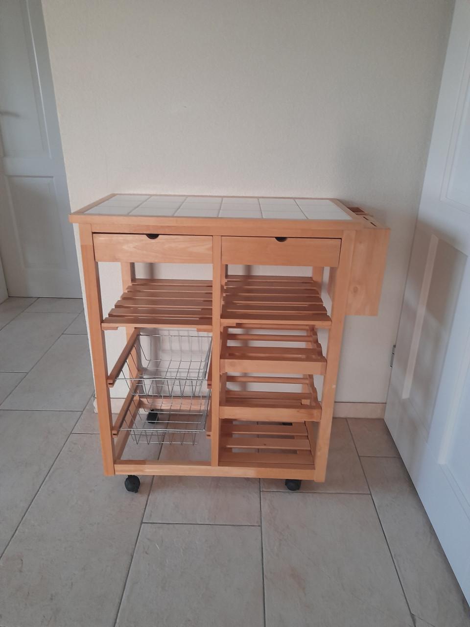 Mooie nette TROLLEY / ROLTAFEL ( in goede staat ) 39 x 78 x 84H