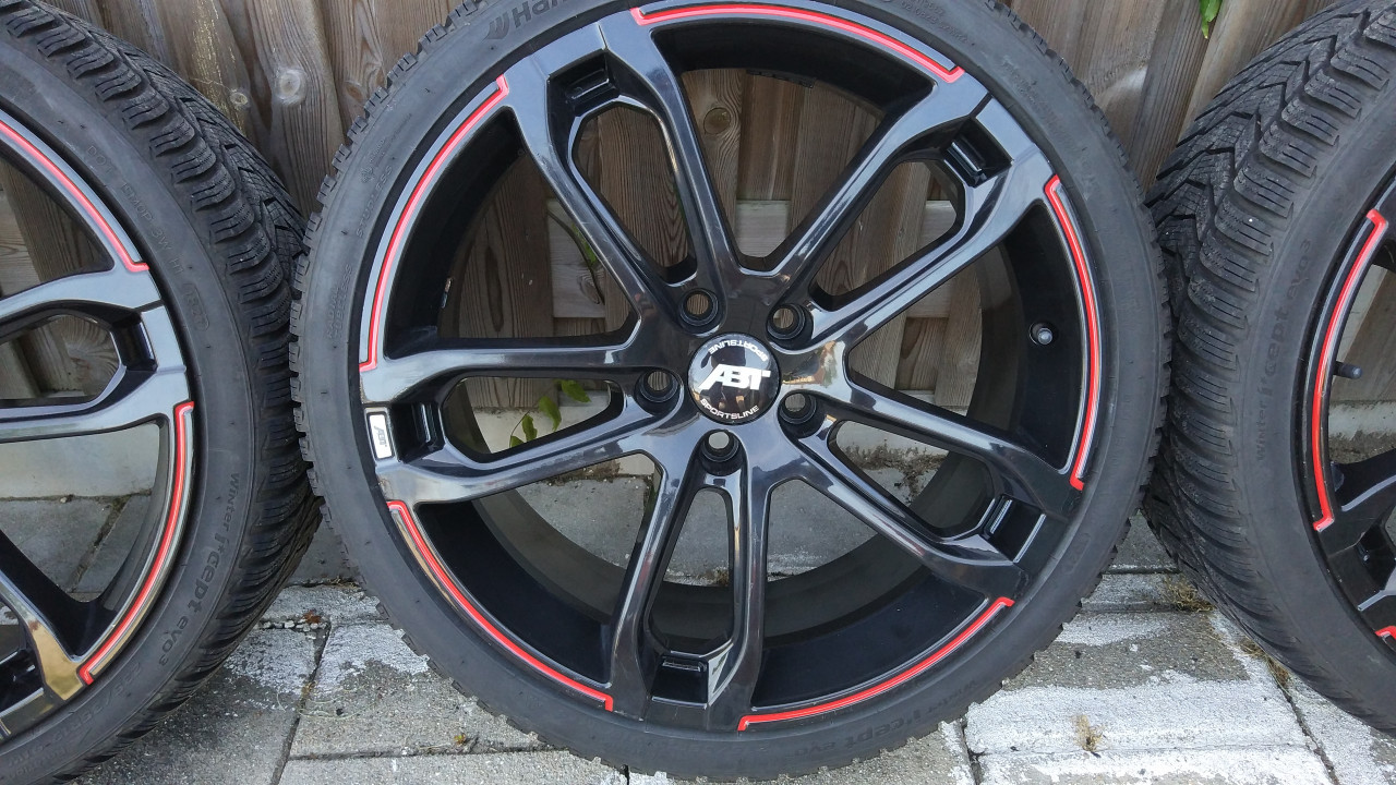 19 Inch Black ABT AUDI Winter Velgenset Hankook Evo-3