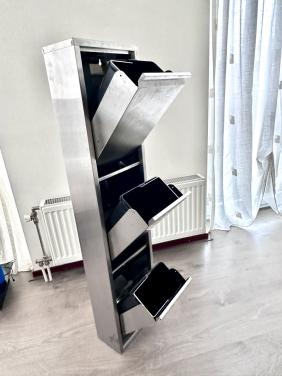 Veelzijdige roestvrijstalen afvalbak