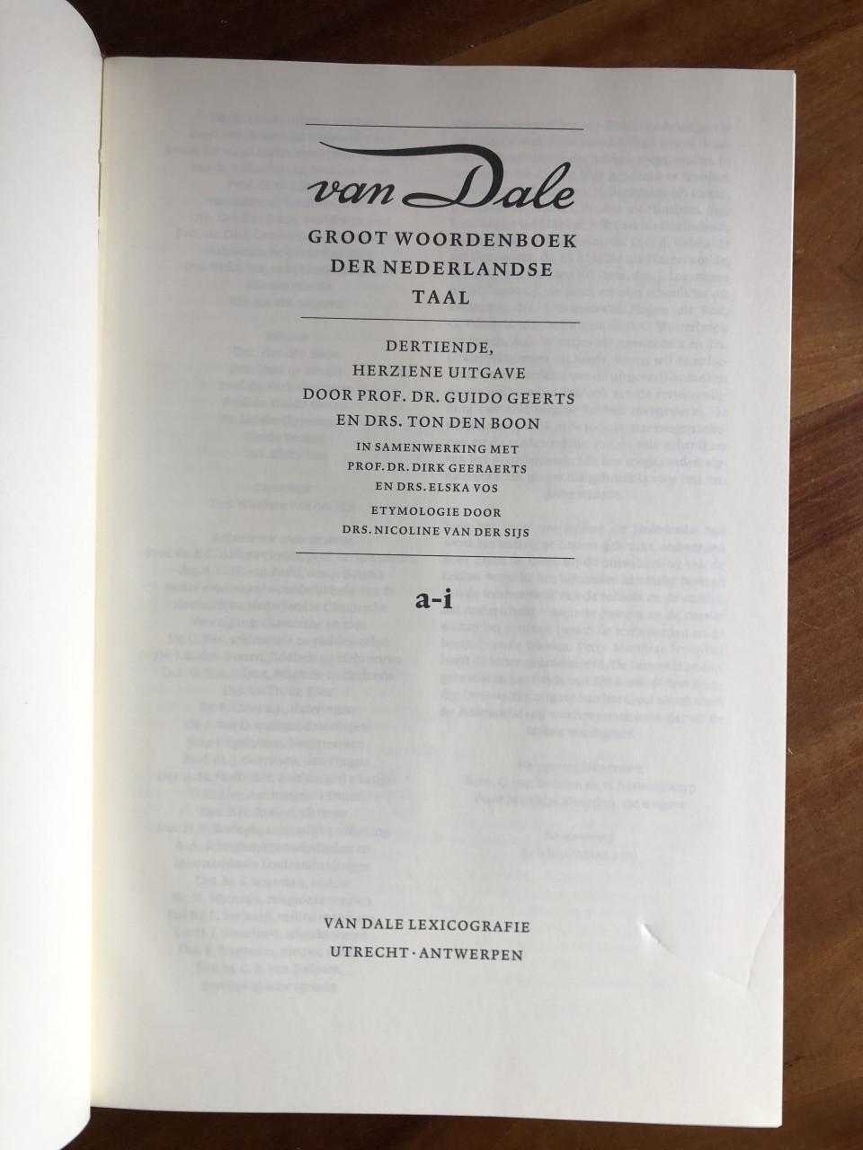 Van Dale, Groot Woordenboek der Nederlandse Taal