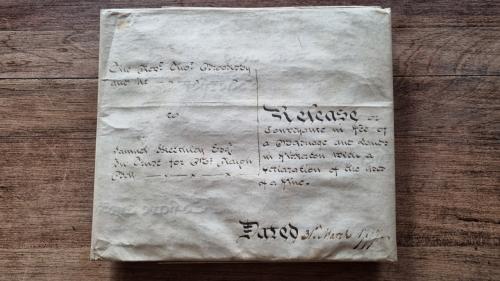 Handgeschreven Engels perkamenten manuscript uit 1798