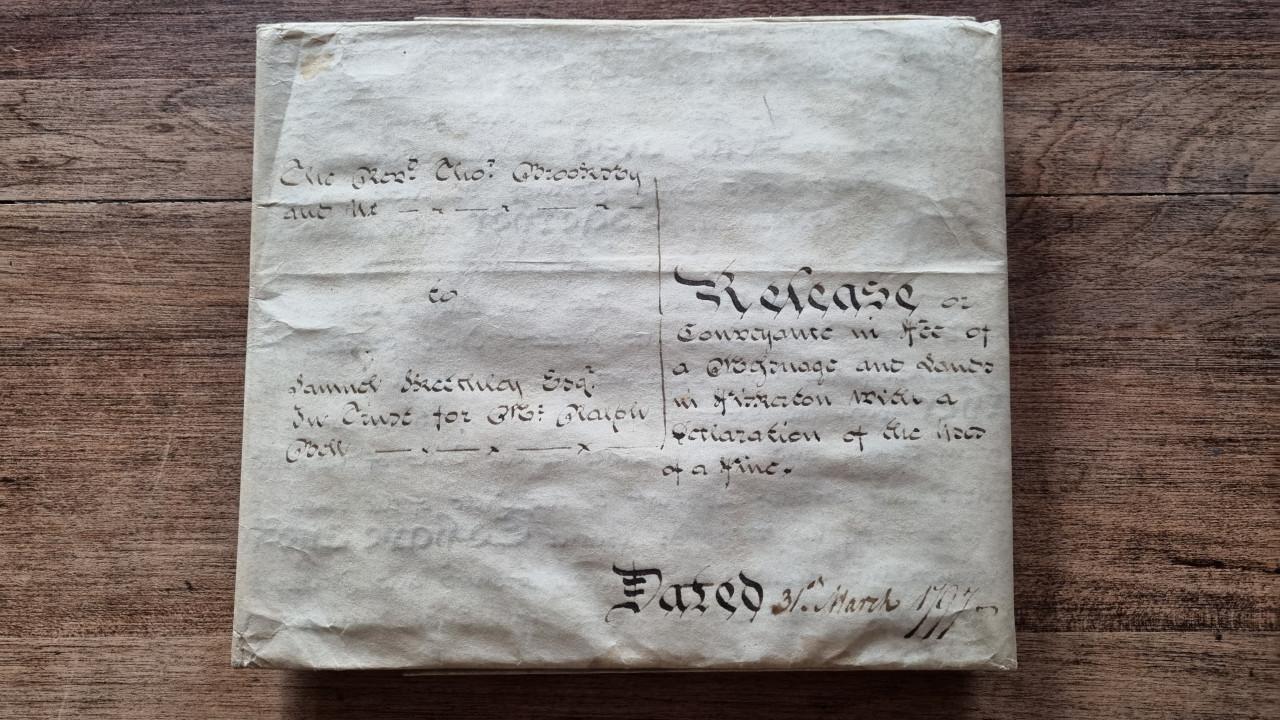 Handgeschreven Engels perkamenten manuscript uit 1798