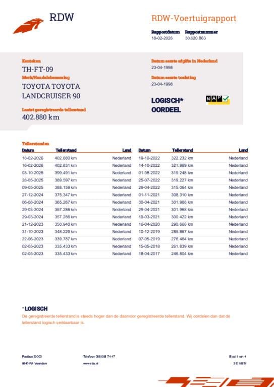 Toyota Land Cruiser 90 3.0 td 5 persoons