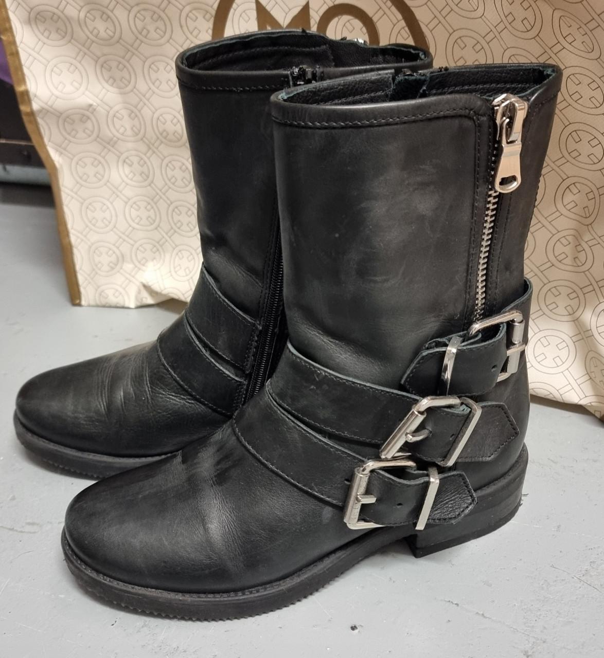 Manfield leren laarzen, maat 39