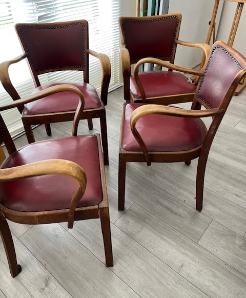 4 stoelen uit jaren 50