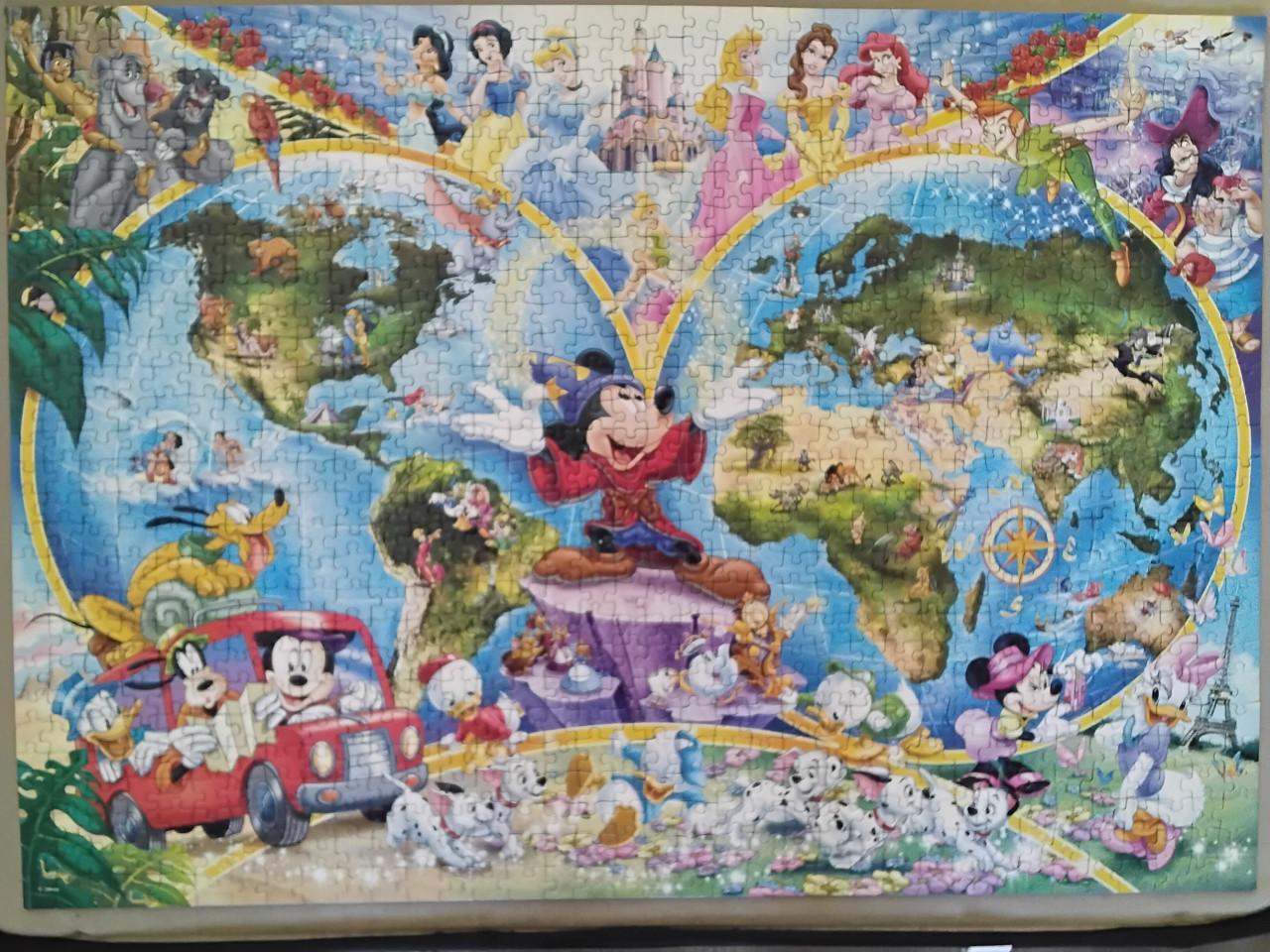 Legpuzzel ravensburger Disney wereldkaart