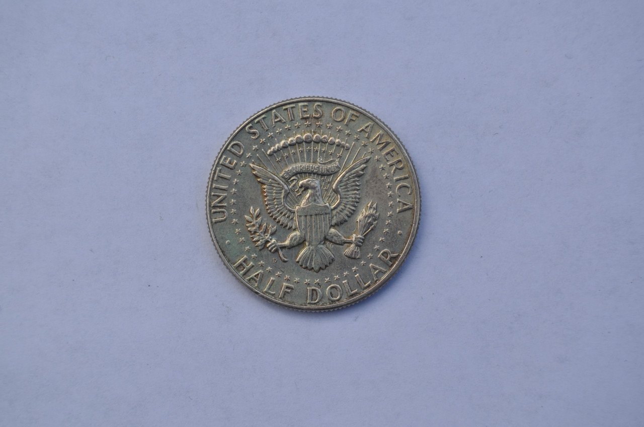 Halve J. F. Kennedy dollar 1964 zilvergehalte 90%