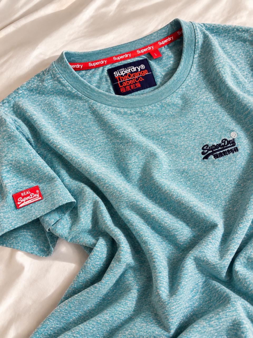 Superdry The Orange Label T-shirt Blauw Maat L