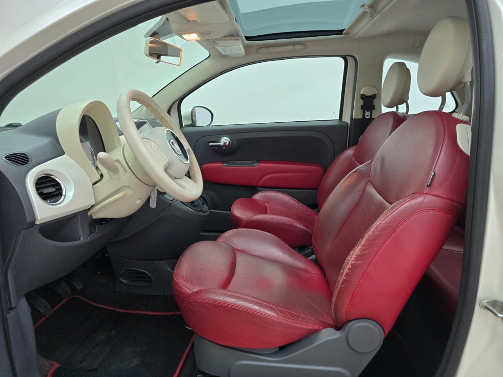 Fiat 500 twinair met panoramadak en unieke parelmoerkleur | tweedehands fia