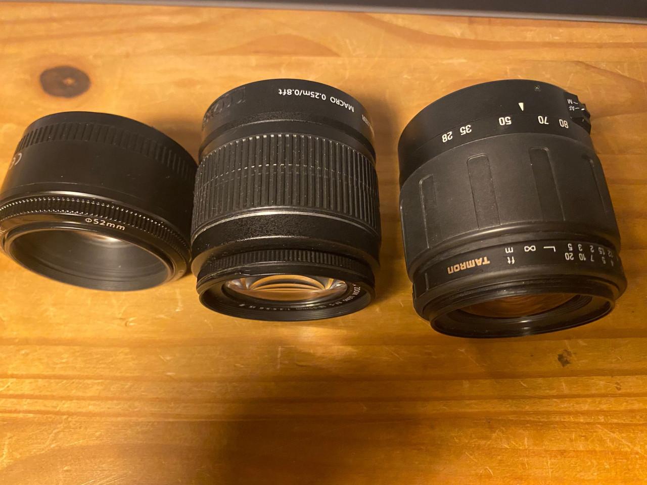 Canon EOS 600D set incl. 3 lenzen, tas en meer
