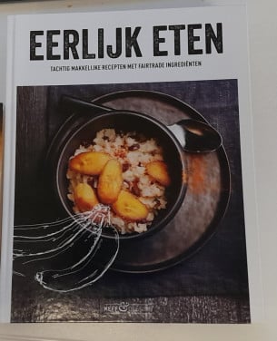 Eerlijk eten kookboek met fairtrade ingredienten.
