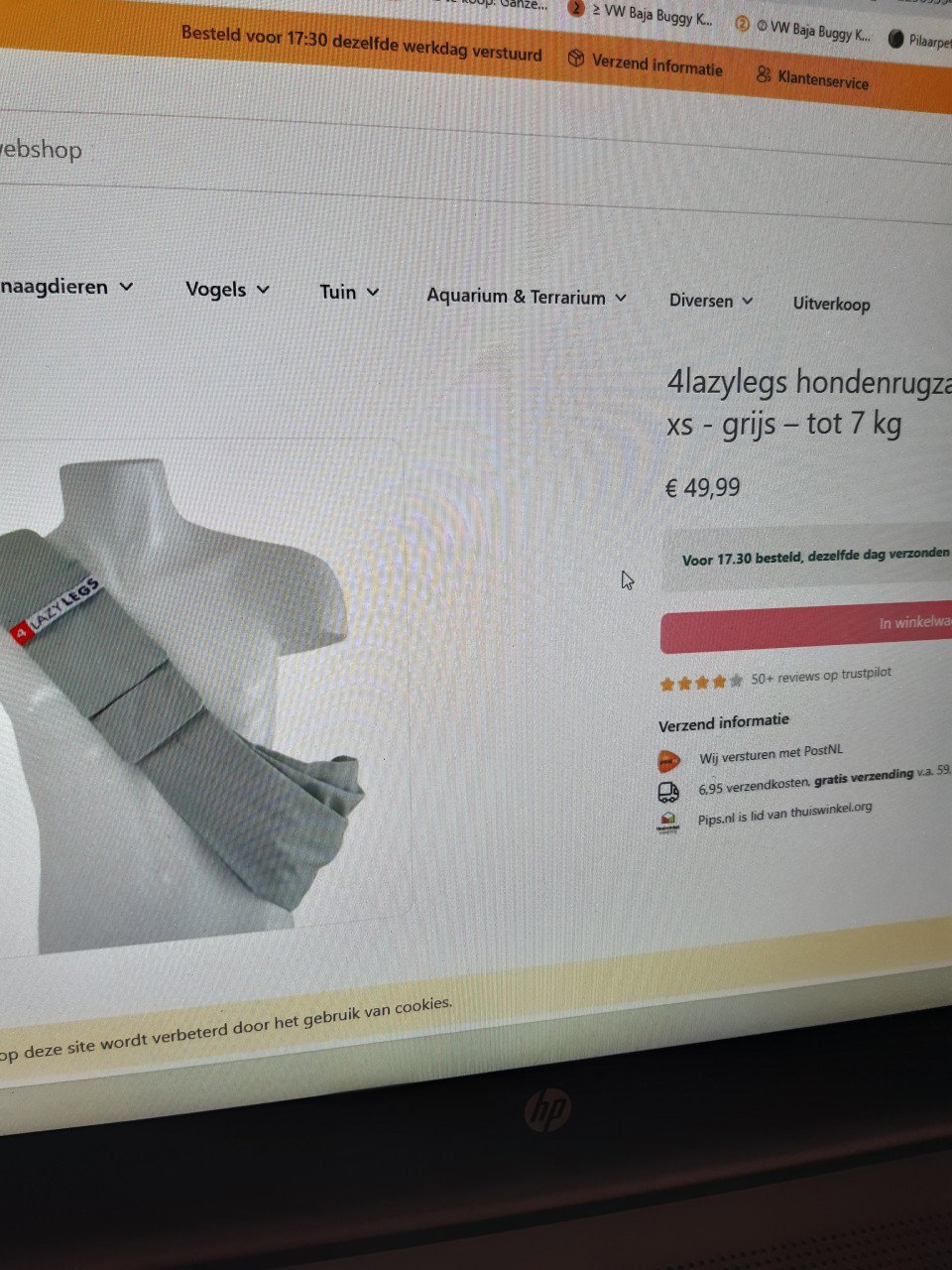 4lazylegs honden draagzak canvas xs - grijs – tot 7 k