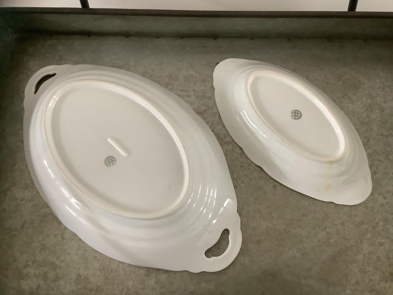 Jamin Servies - set van 2 prachtige Ovale Schalen 36 cm + 25.5 cm