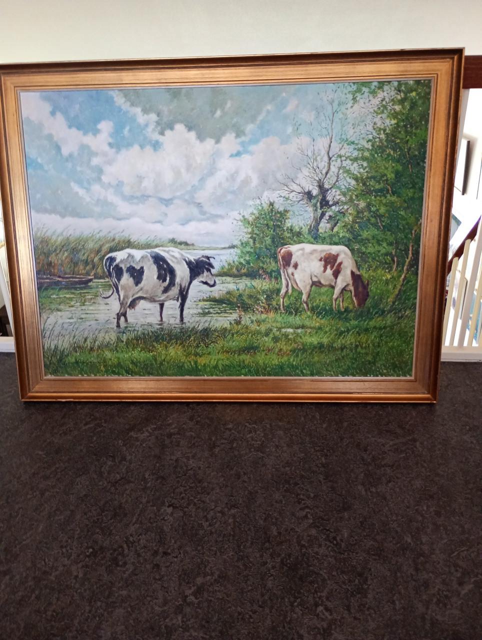 Schilderij met koeien