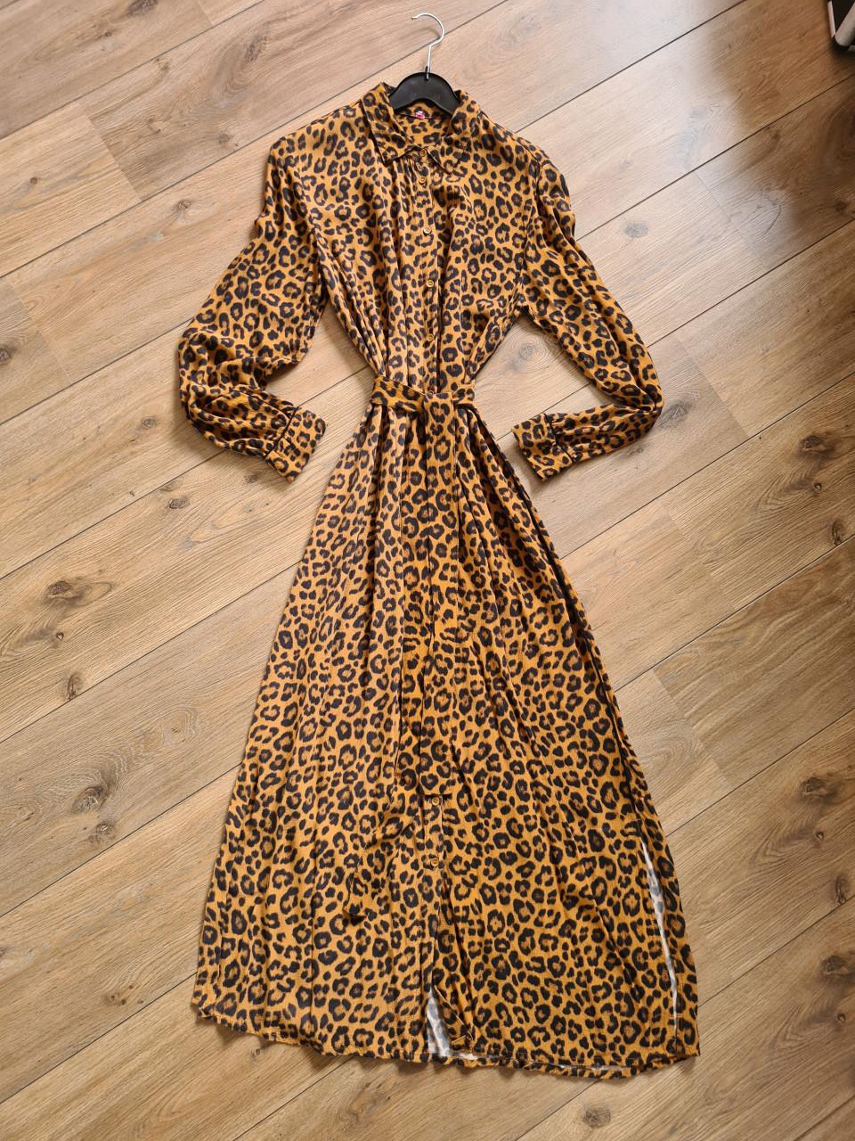 Prachtige maxi doorknoop jurk van Miss Etam Mt M-L