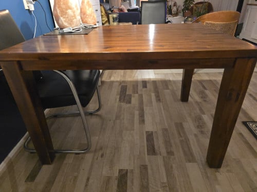 Eettafel, massiefhout 120x90
