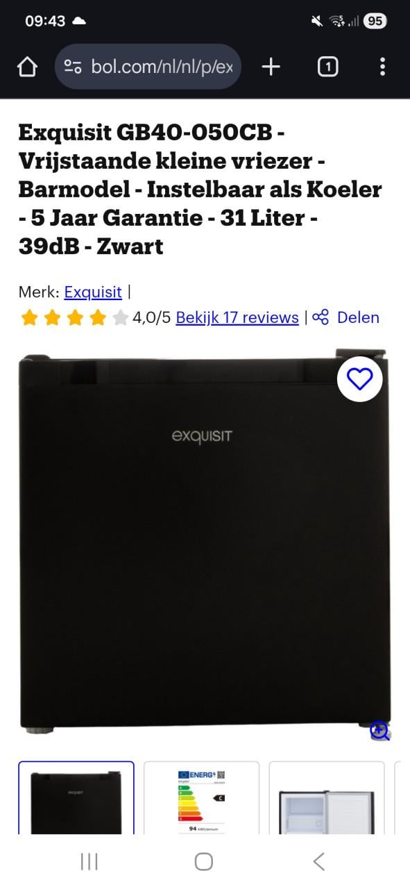 Exquisit barmodel vriezer