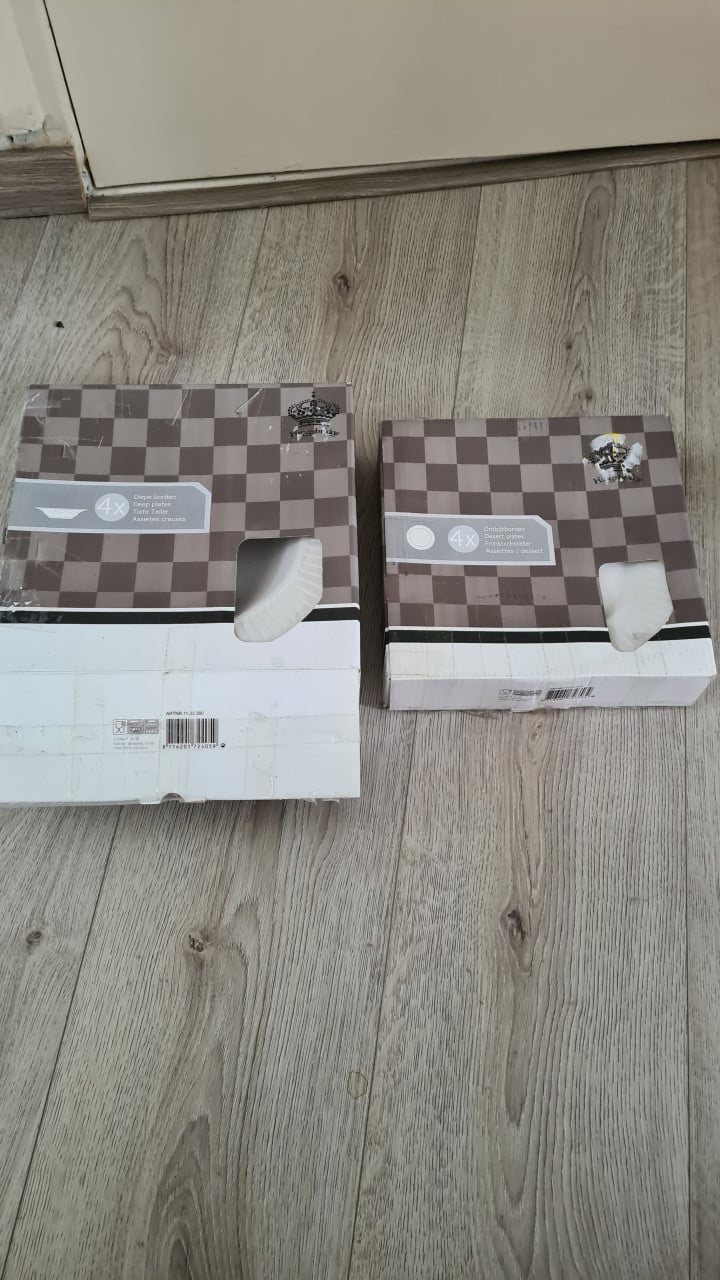 Eet borden set 4X4-Nieuw in verpaking