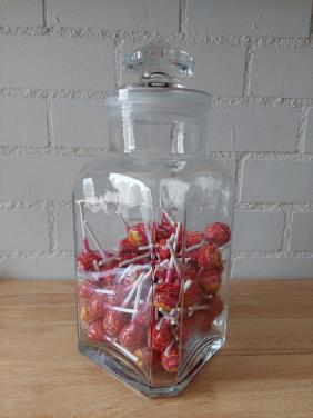 Antieke glazen snoeppot