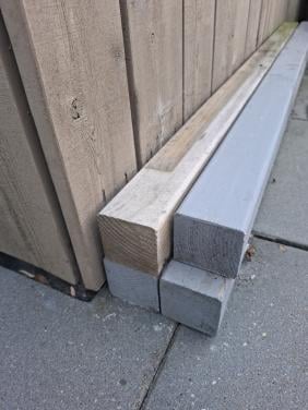Geïmpregneerd tuinhout palen 6.8x6.8 150 cm