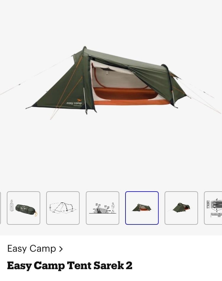 Easy camp Sarek twee persoons tentje lichtgewicht