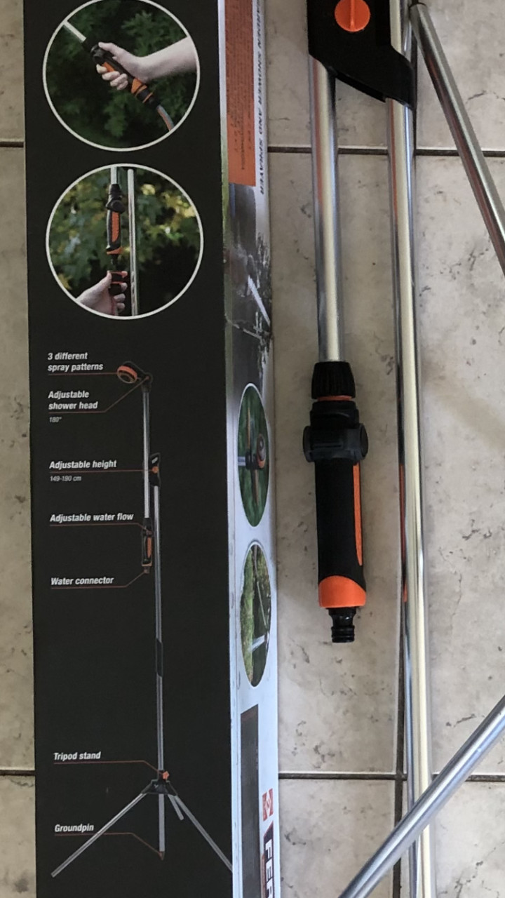 Camping douche en sproeier 2 in 1