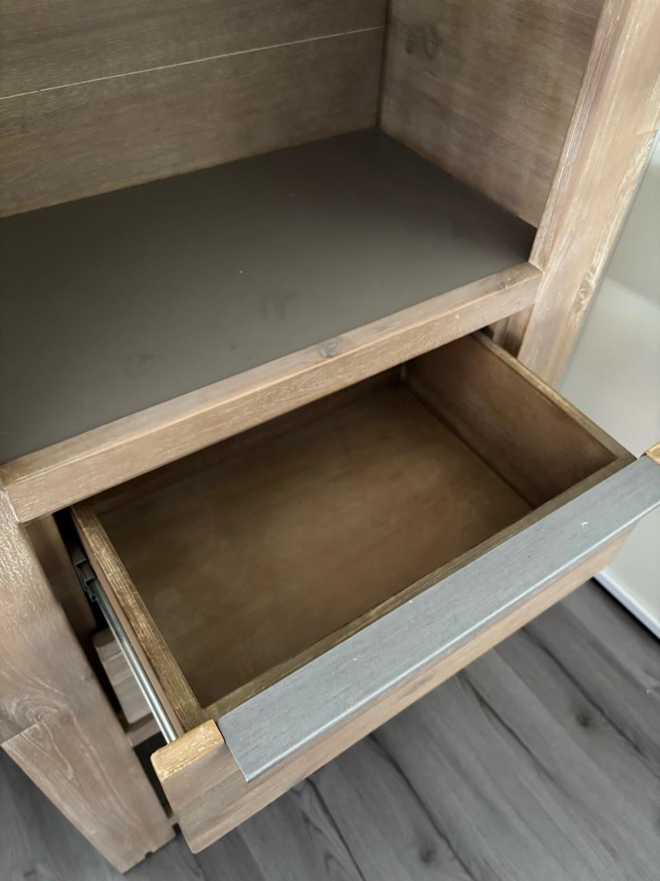 Houten kast / boekenkast met 2 lades – 165 x 70 cm