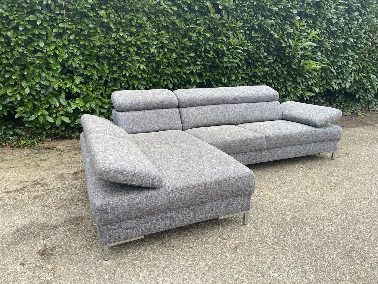 GRATIS LEVERING HEEL NL Montel Grijs Stoffen Hoekbank