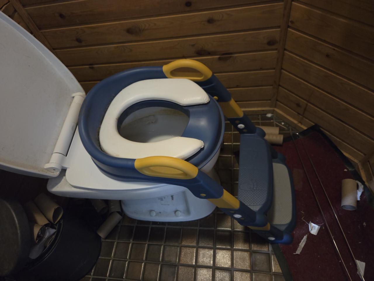 Handige toiletverkleiner met trapje