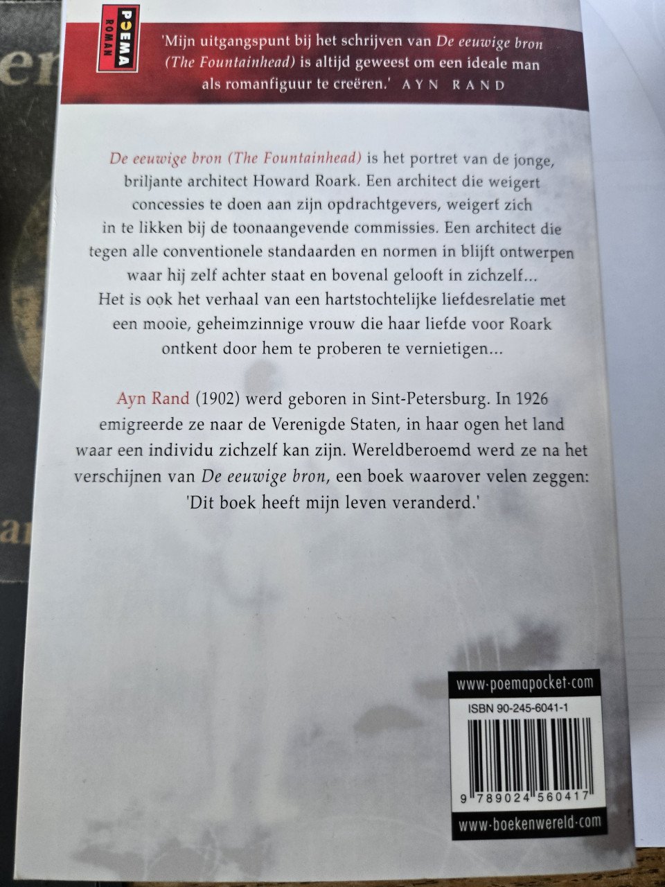 Boek: De eeuwige bron (The fountainhead) ; Ayn Rand