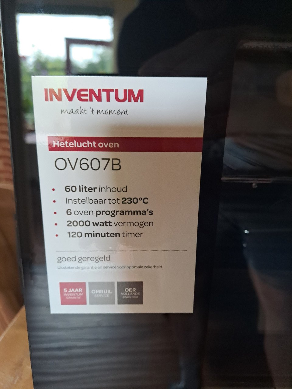 Inventum vrijstaande oven