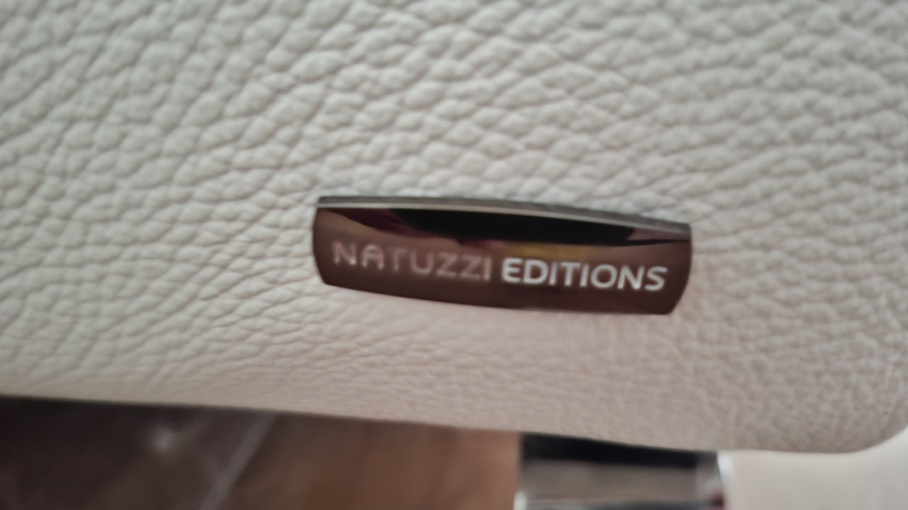 Hoekbank wit leer Natuzzi Editions