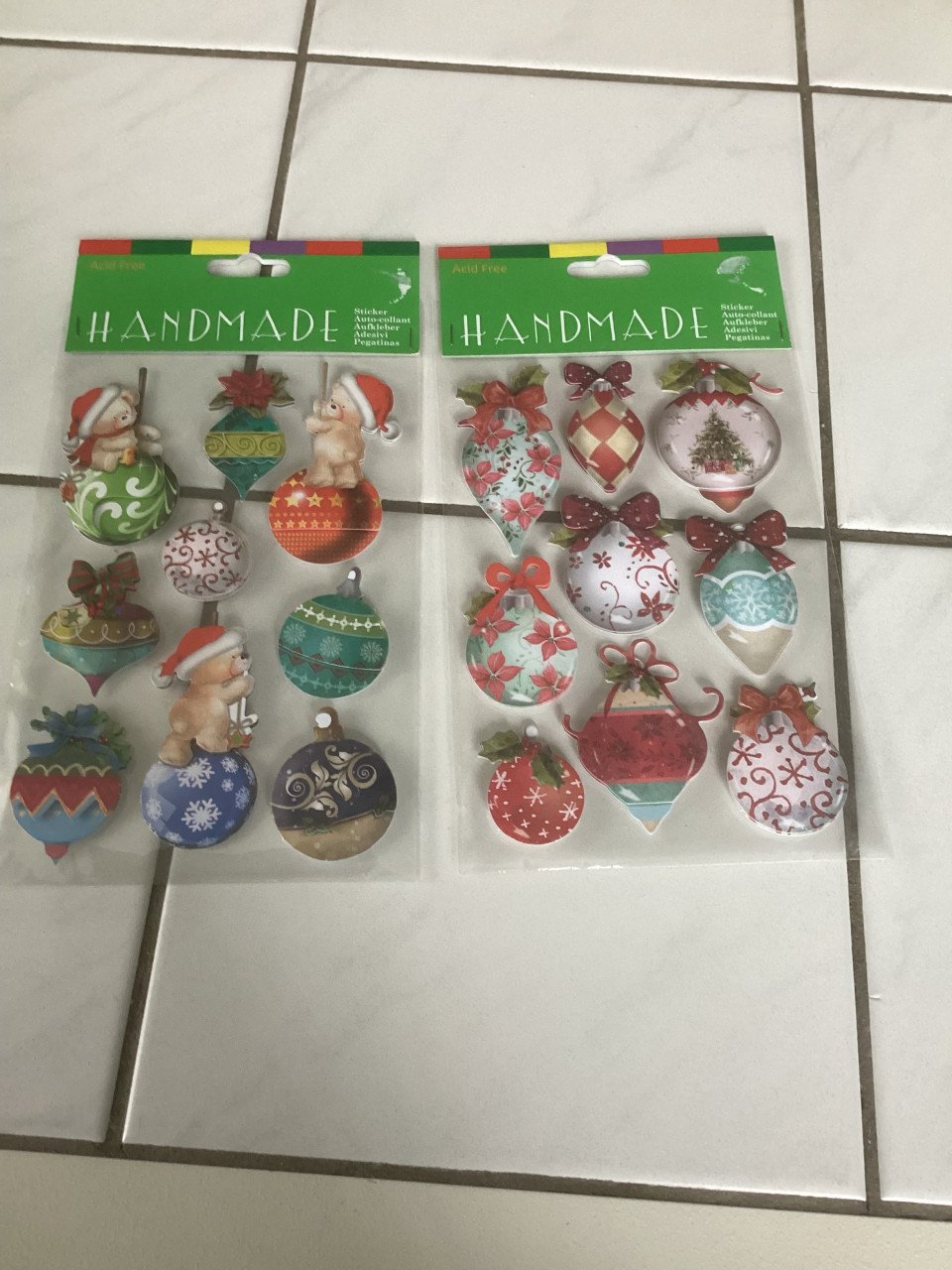 Diverse kerst stickers etcetera