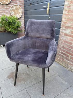 4 mooie eetkamerstoelen antraciet te koop