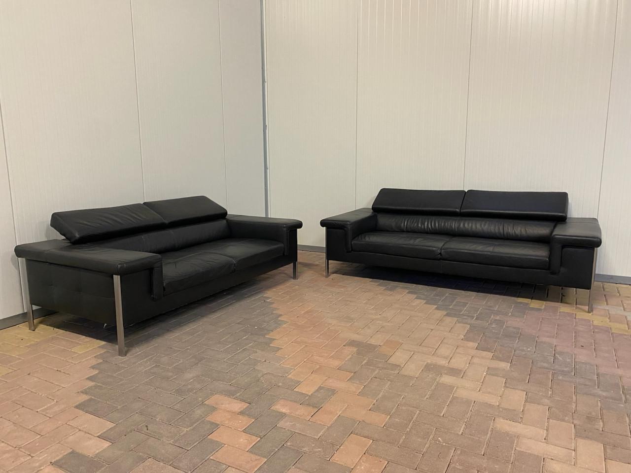 GRATIS LEVERING HEEL NL Montel Leer Bankstel 3 + 2,5 Zits